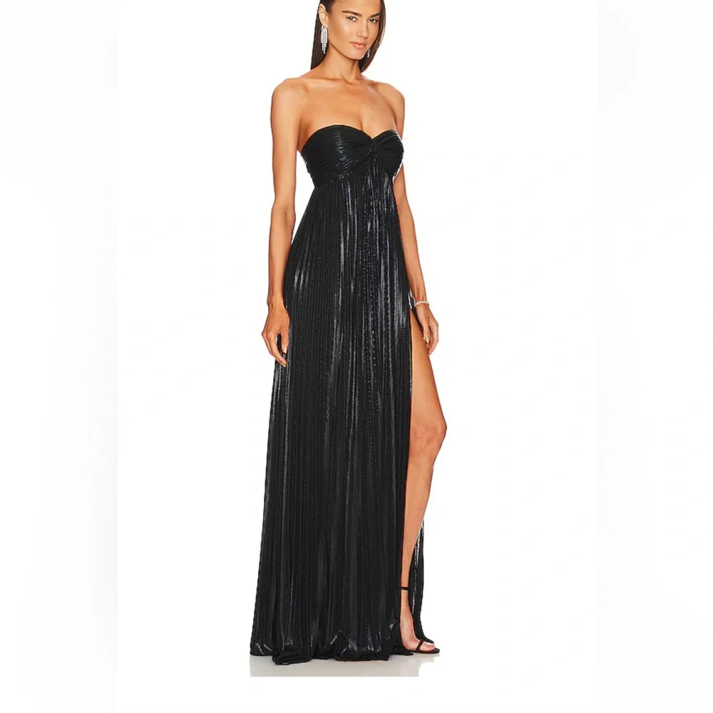 RETEOFETE STRAPLESS XXS - Elegant Black Strapless Gown - Picture 6 of 12
